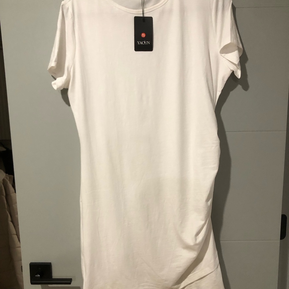 White Yaon T-Shirt Dress